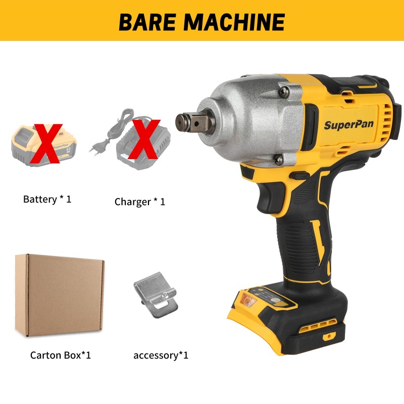 Power Tools In Construction - Brushless Cordless Impact Wrench Bare Unit,1898Nm
