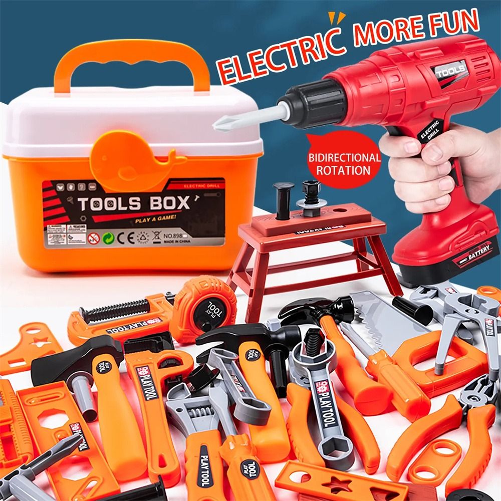 Power Tools In Construction - Electric Toy Drill Repair Tools Toys