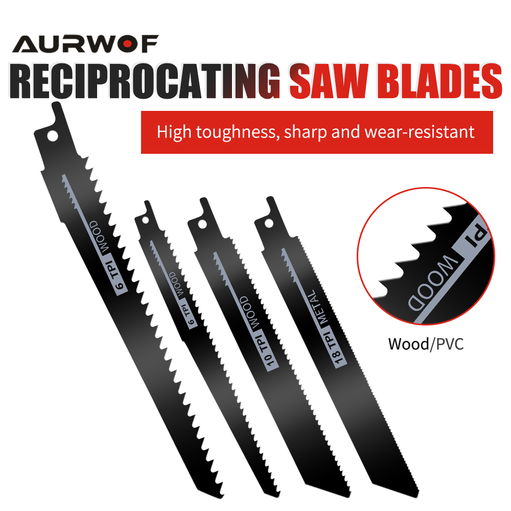 Reciprocating Saw Cordless - AURWOF Cordless Electric Reciprocating Saw Battery