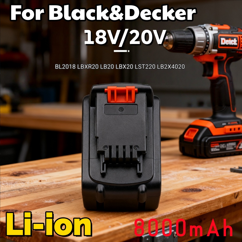 Black+Decker Tool 20V Max - Long Runtime 20V 8000mAh 8.0Ah Battery