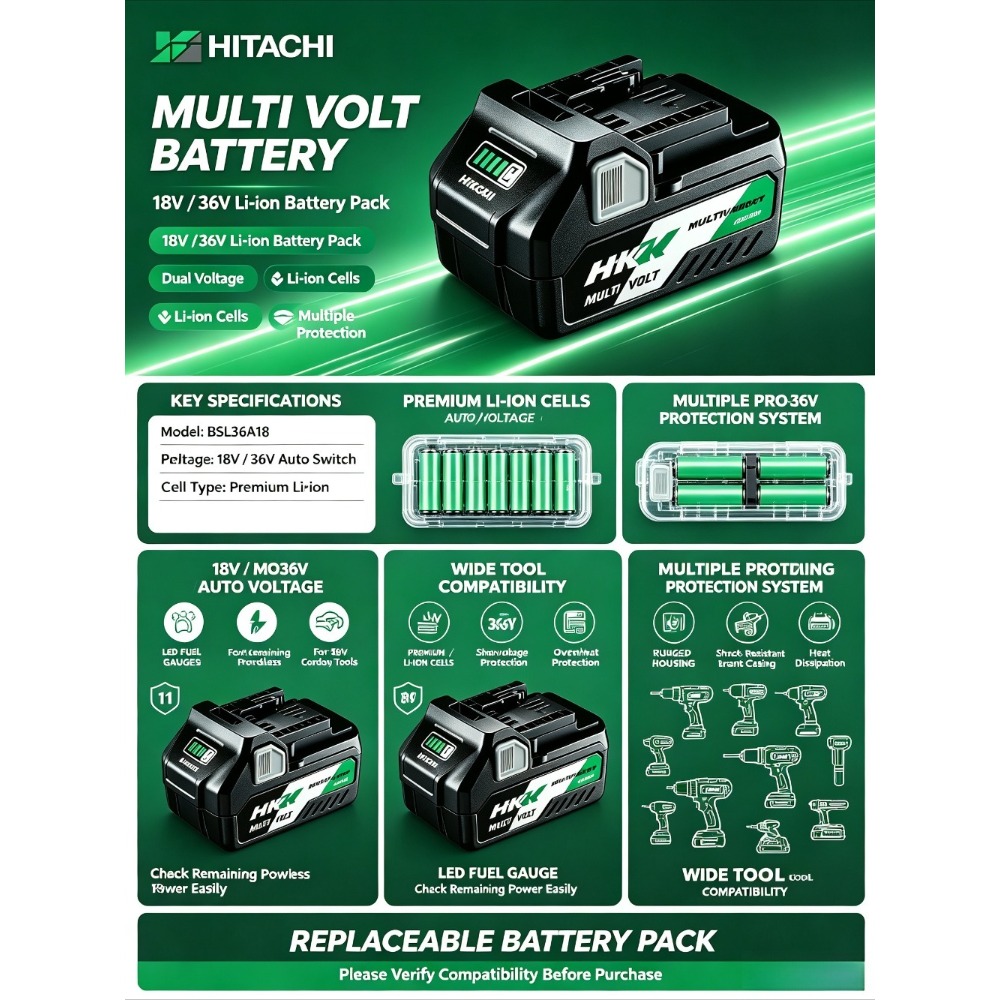100% Original HiKOKI BSL36A18  - đánh giá và giá Power Tools Hikoki