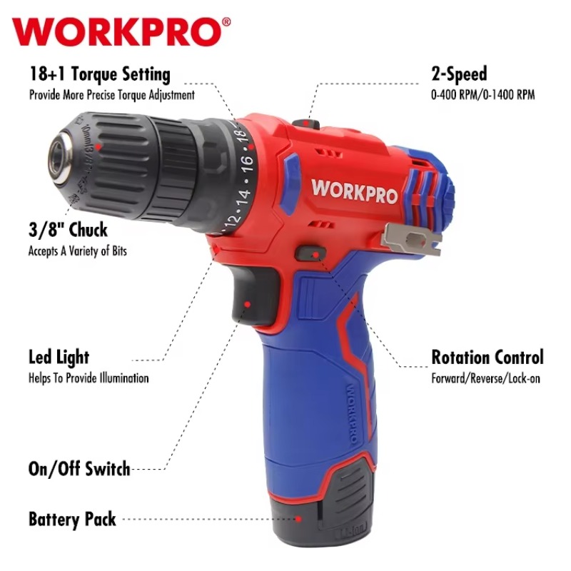 12V 10mm Cordless Drill Cordle - đánh giá và giá Power Tools Cordless