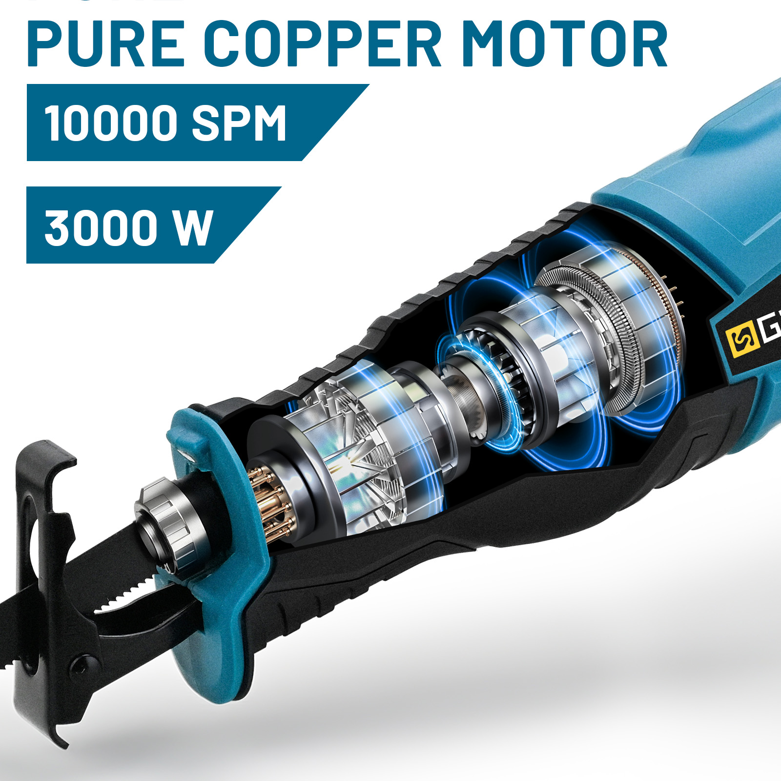 Gisam 3000W 10000SPM Electric  - đánh giá và giá Reciprocating Saw Cordless