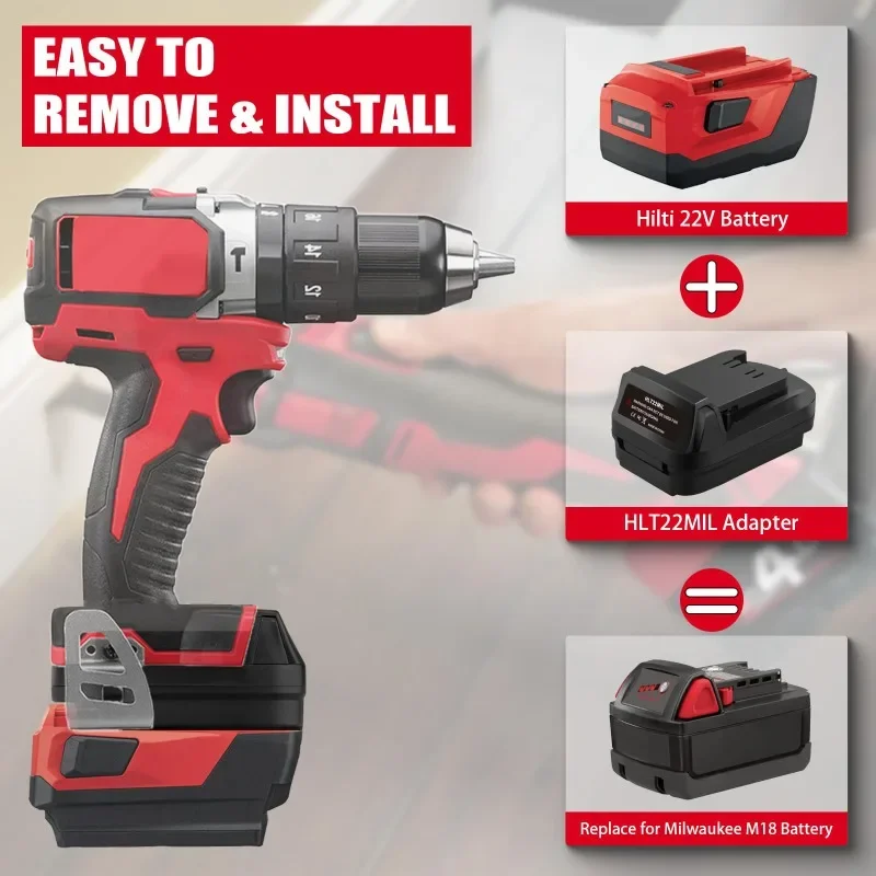 Battery Adapter for Milwaukee  - đánh giá và giá Power Tools Hilti